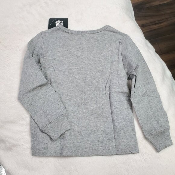 Roots kids Grey and plaid pink maple leaf long-sleeved shirt - Picture 2 of 5